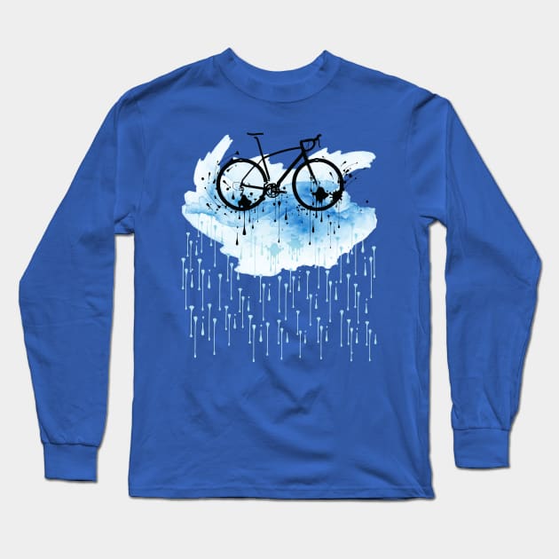 watercolor bicycle Long Sleeve T-Shirt by CindyS